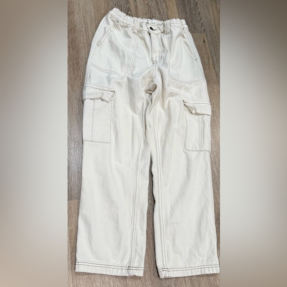 PacSun Size M Cream Cargo Pants Relaxed Fit Baggy - Picture 1 of 10